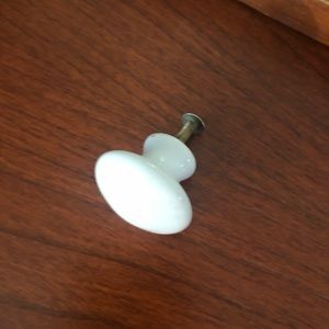 30 Vintage White ceramic drawer/door knobs.